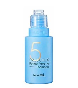 Заказать онлайн Masil Шампунь для объема волос с пробиотиками 50мл 5 Probiotics Perfect Volume Shampoo в KoreaSecret