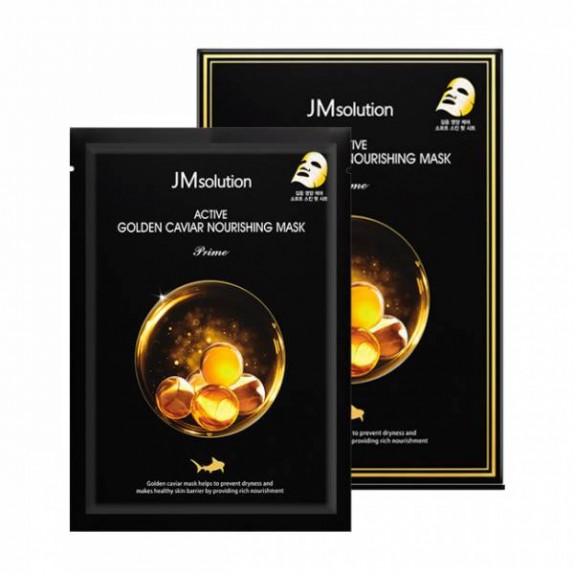 Заказать онлайн JMsolution Питательная маска-салфетка с экстрактом икры и золотом Active Golden Caviar Nourishing Ma в KoreaSecret