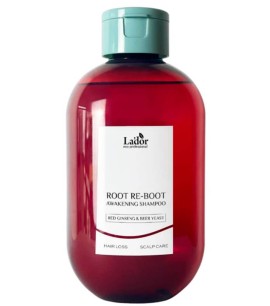 Заказать онлайн Lador Шампунь для роста волос с женьшенем и пивными дрожжами Root Re-Boot Awakening Shampo Red Ginseng & Beer Yeast в KoreaSecret