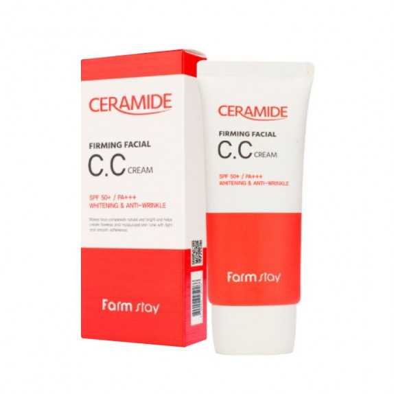 Заказать онлайн Farmstay Укрепляющий CC-крем с керамидами Ceramide Firming Facial CC Cream SPF50+ PA в KoreaSecret