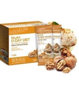 Заказать онлайн Nutri D-Day Диетический коктейль с грецким орехом и миндалём пакет 25гр Shake Diet Walnut Almond в KoreaSecret
