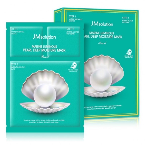 Заказать онлайн JMsolution Трехступенчатая увлажняющая маска с жемчугом Marine Luminous Pearl Deep Moisture Mask в KoreaSecret