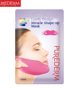 Заказать онлайн Purederm Маска-бандаж для подбородка Lovely Design Miracle Shape-Up Mask в KoreaSecret