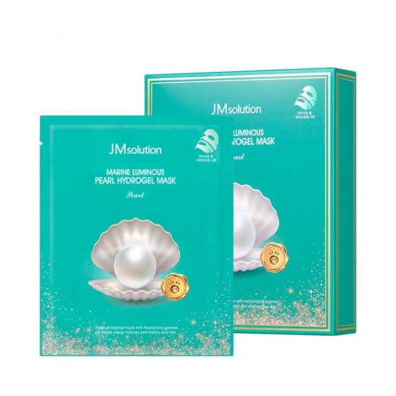 Заказать онлайн JMsolution Гидрогелевая маска с экстрактом жемчуга Marine Luminous Pearl Hydrogel Mask Pearl в KoreaSecret