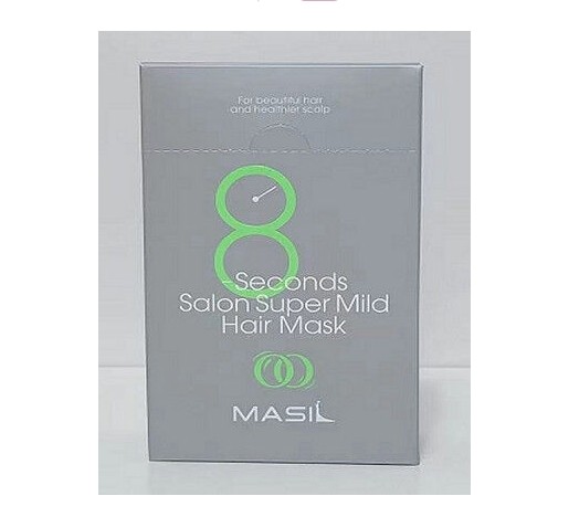 Заказать онлайн Masil Комплект 20шт Мягкая восстанавливающая маска для волос 8 Seconds Salon Super Mild Hair Mask (Green) в KoreaSecret