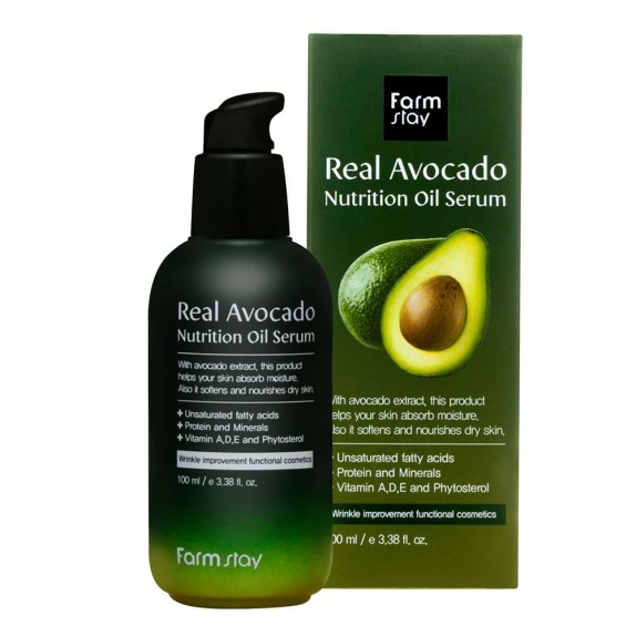 Заказать онлайн Farmstay Питательная сыворотка с экстрактом авокадо Real Avocado Nutrition Oil Serum в KoreaSecret