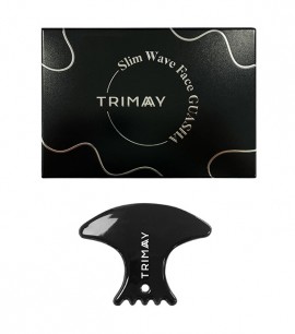 Trimay Натуральный керамический скребок гуаша для лица Slim Wave Face Guasha