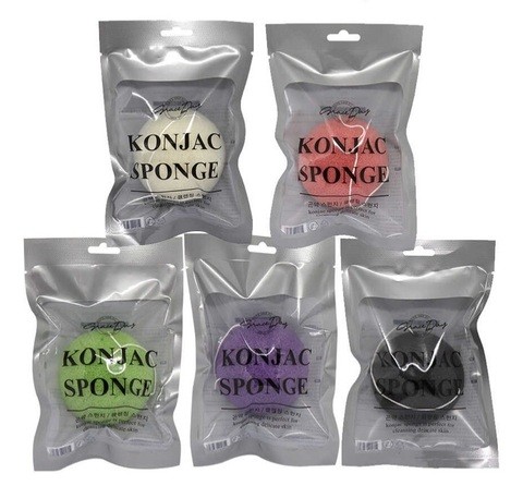 Заказать онлайн Grace Day Спонж Конняку для умывания Konjac Sponge в KoreaSecret