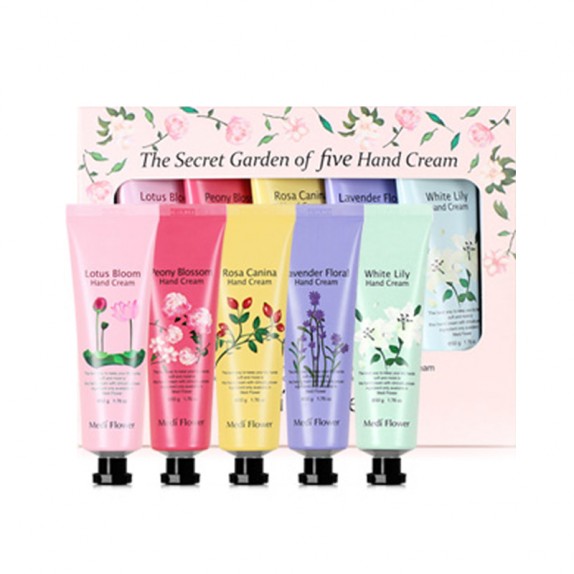 Заказать онлайн Medi Flower Подарочный набор кремов для рук The Secret Garden Of Five Hand Cream в KoreaSecret
