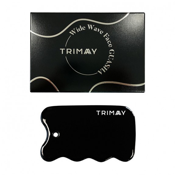 Заказать онлайн Trimay Натуральный керамический скребок гуаша для лица и тела Wide Wave Face Guasha в KoreaSecret