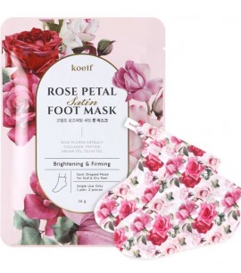 Petitfee Маска-носочки для ног с экстрактом розы KOELF Rose Petal Satin Foot Mask