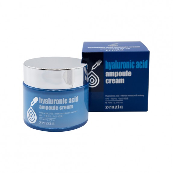 Заказать онлайн Zenzia Крем с гиалуроновой кислотой увлажняющий Hyaluronic Acid Ampoule Cream в KoreaSecret