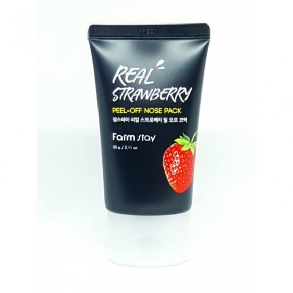 Заказать онлайн Farmstay Маска-пленка с экстрактом клубники Real Strawberry Peel-Off Nose Pack в KoreaSecret