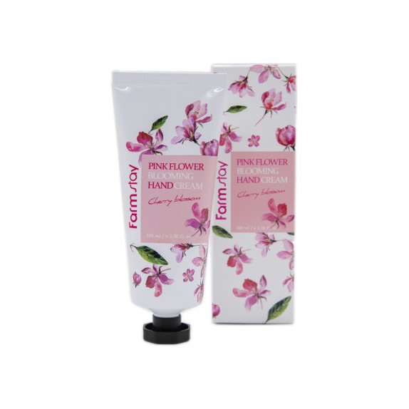Заказать онлайн Farmstay Крем для рук c экстрактом цветов сакурыPink Flower Blooming Hand Cream Cherry Blossom в KoreaSecret