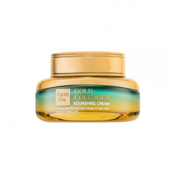 Заказать онлайн FarmStay Питательный крем с золотом и коллагеном Gold Collagen Nourishing Cream в KoreaSecret