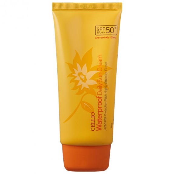 Заказать онлайн Cellio Водостойкий солнцезащитный крем для чувствительной кожи Cellio waterproof daily sun cream SPF50/PA++ в KoreaSecret