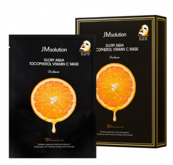 Заказать онлайн JMsolution Маска-салфетка с витамином С Glory Aqua Tocopherol Vitamin C Mask в KoreaSecret