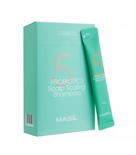 Заказать онлайн Masil Глубокоочищающий шампунь с пробиотиками (пробник) 5 Probiotics Scalp Scaling Shampoo в KoreaSecret