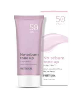 Заказать онлайн Pretty Skin Тонизирующий солнцезащитный крем SPF50+PA++++ No Sebum Tone Up Sun Cream в KoreaSecret