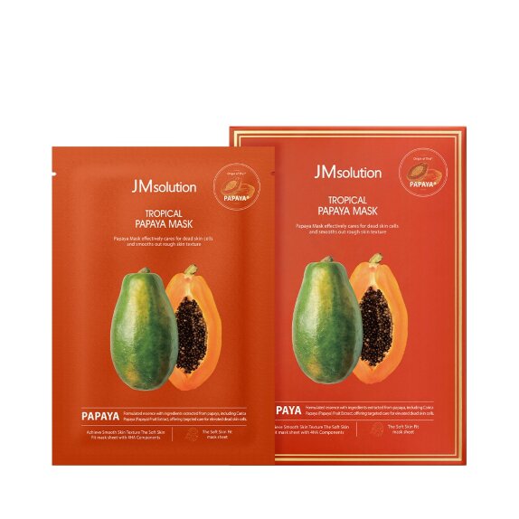 Заказать онлайн JMsolution Маска-салфетка с экстрактом папайи Tropical Papaya Mask в KoreaSecret
