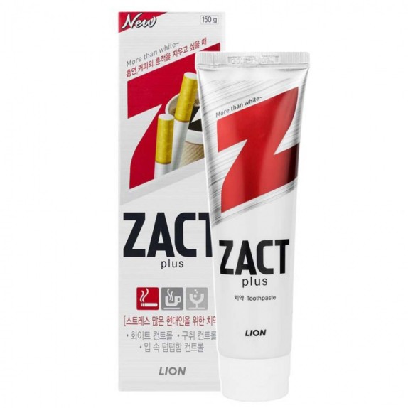 Заказать онлайн Lion Отбеливающая зубная паста для курящих Zact в KoreaSecret