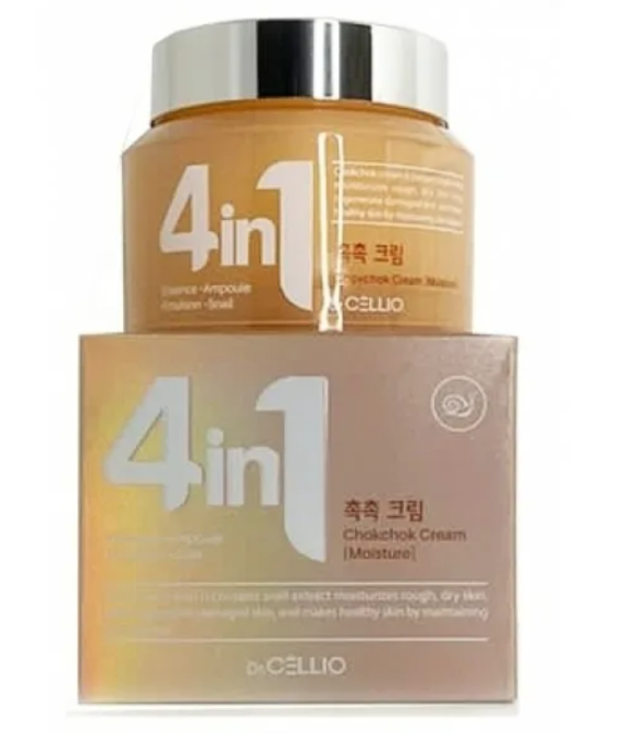 Заказать онлайн DR.Cellio Крем с муцином улитки G50 4 In 1 Chokchok Snail Cream в KoreaSecret