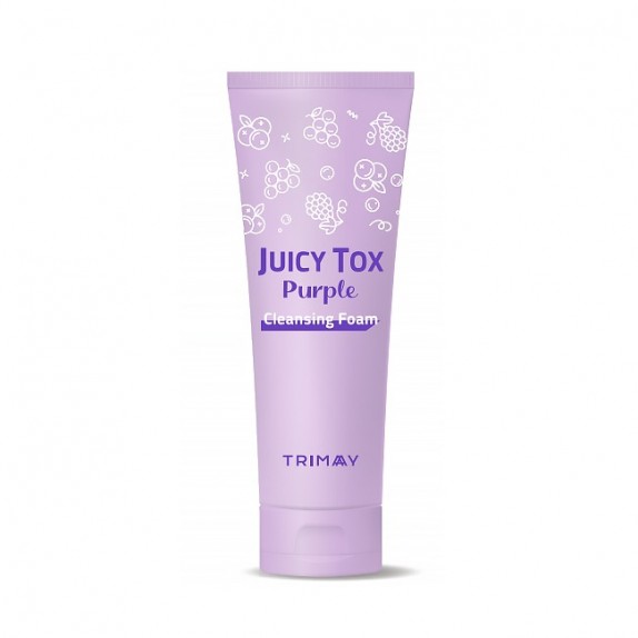 Заказать онлайн Trimay Очищающая пенка на основе фиолетового комплекса Juicy Tox Purple Cleansing Foam в KoreaSecret