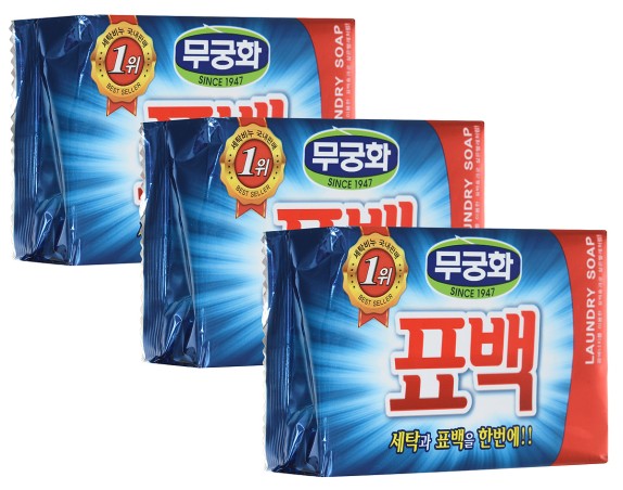 Заказать онлайн Mukunghwa Комплект 3шт Пятновыводящее мыло для белого и цветного белья Bleaching Soap в KoreaSecret