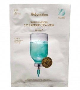 Заказать онлайн JMsolution Двухступенчатая успокаивающая маска с центеллой Water Luminous S.O.S Ringer Cica Mask Special в KoreaSecret