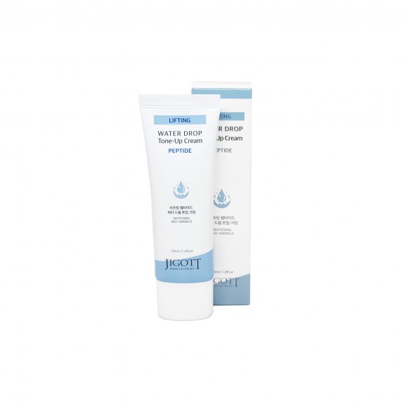 Заказать онлайн Jigott Увлажняющий крем с пептидом Lifting Peptide Water Drop Tone Up Cream в KoreaSecret
