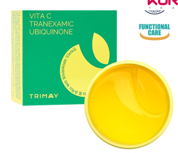Заказать онлайн Trimay Осветляющие патчи с витамином С, транексамовой кислотой и коэнзимом Q10 (yellow) Enriched Vitabright Gel Eye Patch в KoreaSecret