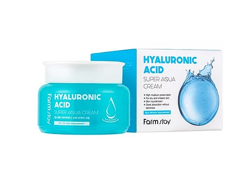 Заказать онлайн FarmStay Увлажняющий крем на основе гиалуроновой кислоты Hyaluronic Acid Super Aqua Cream в KoreaSecret