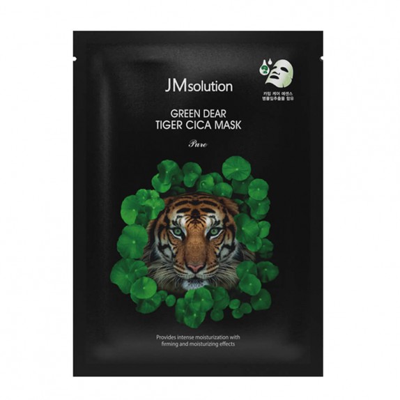 Заказать онлайн JMsolution Регенерирующая маска для лица с центеллой Green Dear Tiger Cica Mask в KoreaSecret