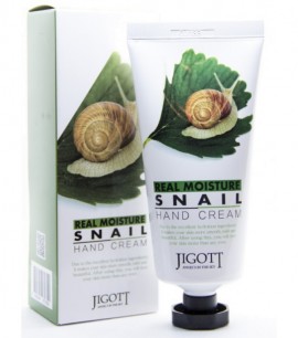 Заказать онлайн Jigott Крем для рук с муцином улитки Real Moisture Snail Hand Cream в KoreaSecret