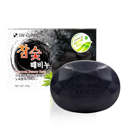 Заказать онлайн 3W Clinic Бьюти-мыло с  древесным углём Charcoal Beauty Soap в KoreaSecret
