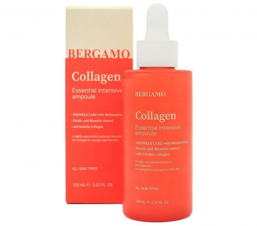 Заказать онлайн Bergamo Интенсивная ампула с коллагеном Collagen Essential Intensive Ampoule в KoreaSecret