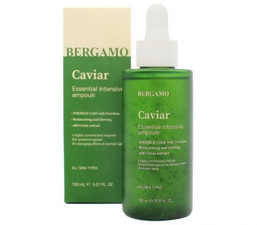 Заказать онлайн Bergamo Интенсивная ампула с экстрактом икры Caviar Essential Intensive Ampoule в KoreaSecret