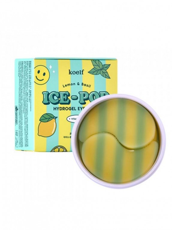 Заказать онлайн Koelf Гидрогелевые патчи для глаз с лимоном и базиликом Lemon & Basil Ice-Pop Hydrogel Eye Mask в KoreaSecret