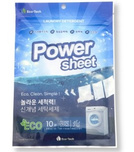 Заказать онлайн Tech Салфетки-порошок для стирки (10шт) Power Sheet в KoreaSecret