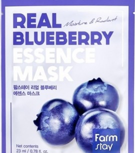 Заказать онлайн Farmstay Маска-салфетка с экстрактом черники Real Blueberry Essence Mask в KoreaSecret