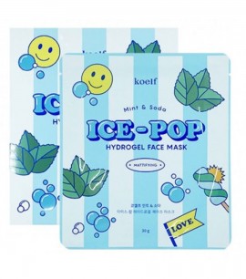 Заказать онлайн Petitfee Освежающая гидрогелевая маска с мятой и содой Koelf Ice-Pop Hydrogel Face Mask Mint & Soda в KoreaSecret