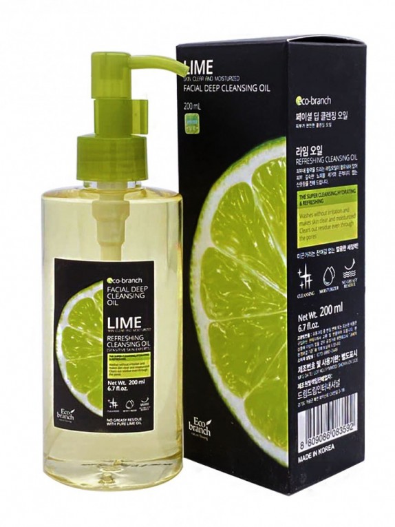 Заказать онлайн Eco Branch Гидрофильное масло для глубокого очищения c лаймом Facial Deep Cleansing Oil Lime в KoreaSecret