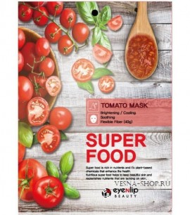 Заказать онлайн Eyenlip Маска-салфетка с экстрактом томата Super Food Tomato Mask в KoreaSecret