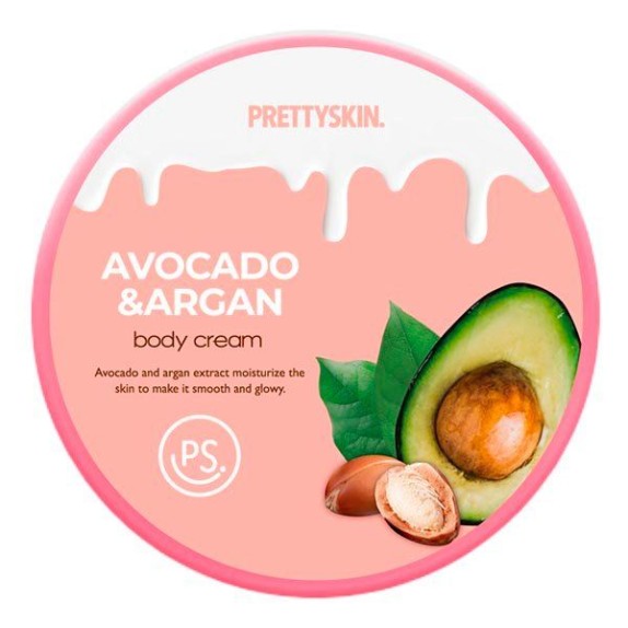 Заказать онлайн Pretty Skin Питательный крем для тела с экстрактом авокадо и аргановым маслом Avocado & Argan Body Cream в KoreaSecret