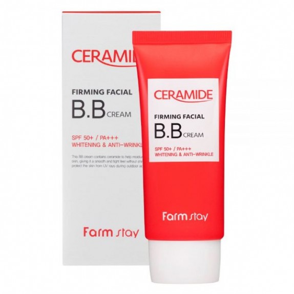 Заказать онлайн Farmstay Укрепляющий ВВ крем с керамидами Ceramide Firming Facial BB Cream SPF50+ PA+ в KoreaSecret