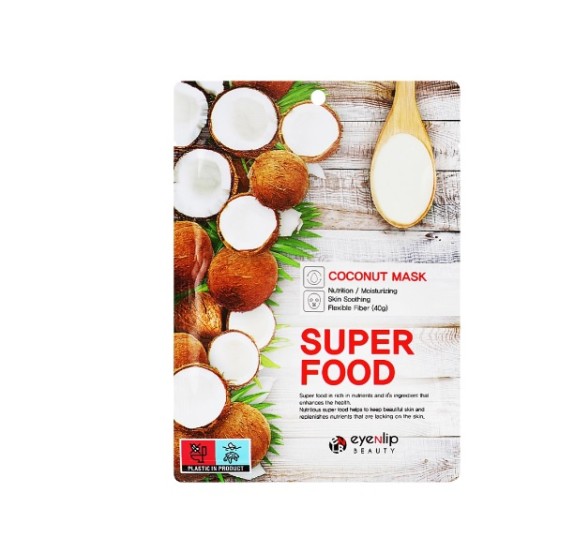 Заказать онлайн Eyenlip Маска-салфетка с экстрактом кокоса Super Food Coconut Mask в KoreaSecret