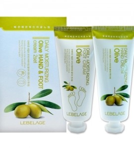 Заказать онлайн Lebelage Набор кремов для рук и ног с оливой Daily Moisturizing Olive Hand Cream & Foot Cream в KoreaSecret