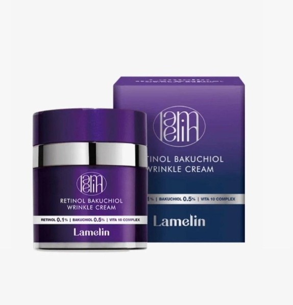 Заказать онлайн Lamelin Крем против морщин с ретинолом и бакучиолом Retinol Bacucciol Linkle Cream в KoreaSecret