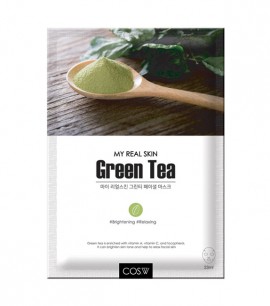 Заказать онлайн Cos W Маска-салфетка с экстрактом зелёного чая My Real Skin Green Tea Facial Mask в KoreaSecret