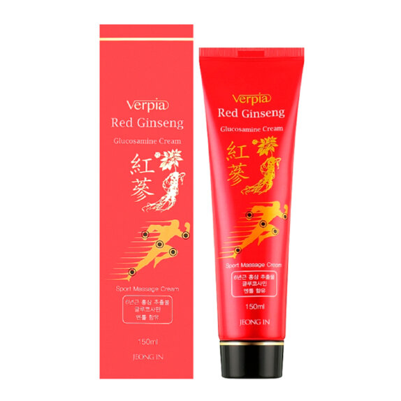 Заказать онлайн Verpia Массажный крем с красным женьшенем и глюкозамином для суставов Jeong In Red Ginseng Glucosamine Cream в KoreaSecret
